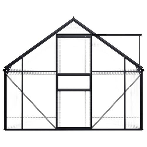 Drivhus 4,75 m² aluminium antracitgrå