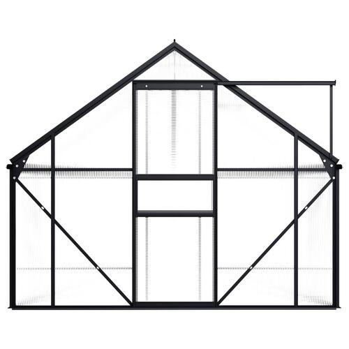 Drivhus 5,02 m³ aluminium antracitgrå