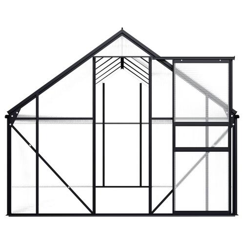 Drivhus 5,02 m³ aluminium antracitgrå