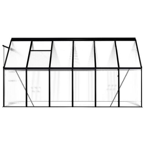 Drivhus 5,02 m³ aluminium antracitgrå
