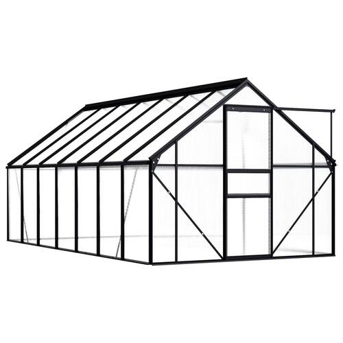 Drivhus 8,17 m² aluminium antracitgrå