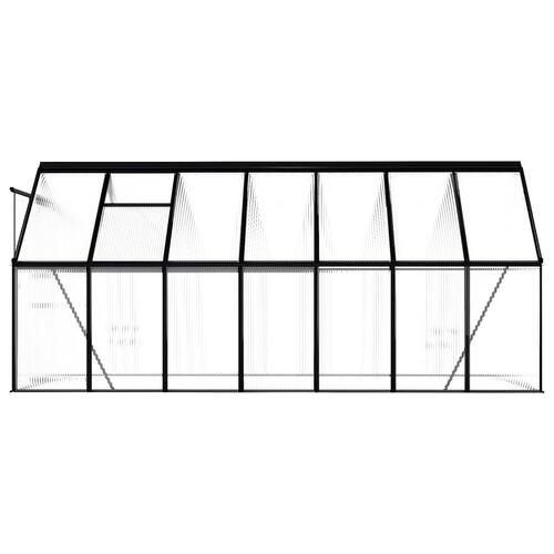 Drivhus 8,17 m² aluminium antracitgrå