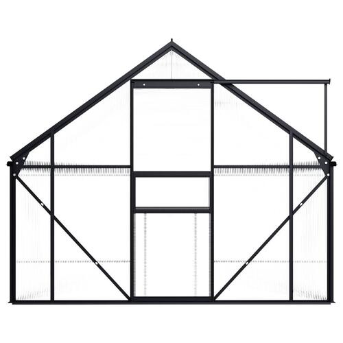 Drivhus 8,17 m² aluminium antracitgrå