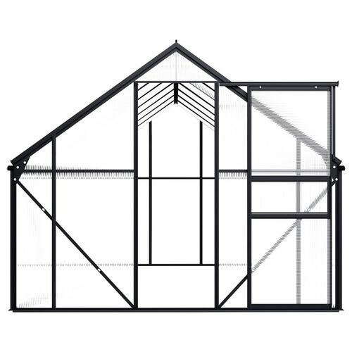 Drivhus 8,17 m² aluminium antracitgrå