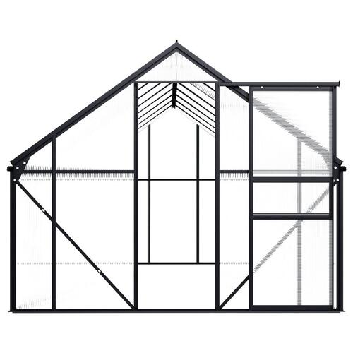Drivhus 9,31 m² aluminium antracitgrå