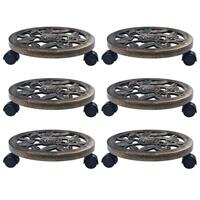 Plantevogne 6 stk. 30 cm plastik bronzefarvet