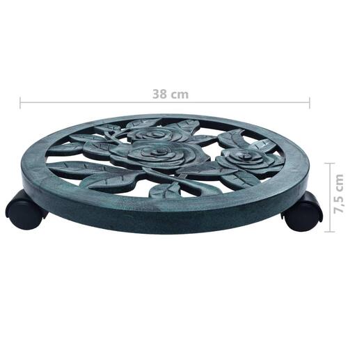Plantevogne 6 stk. 38 cm plastik grøn