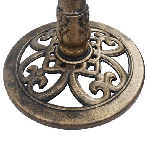 Fuglebad med springvand 50x91 cm plastik bronzefarvet