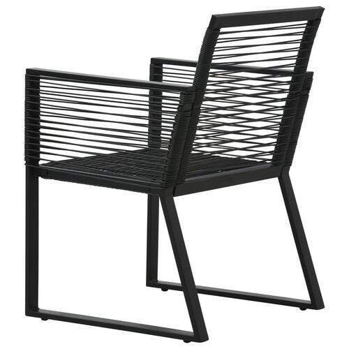 Havestole 2 stk. PVC-rattan sort