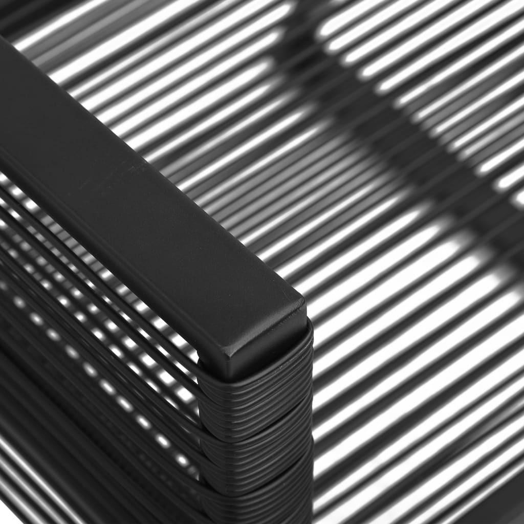 Havestole 2 stk. PVC-rattan sort