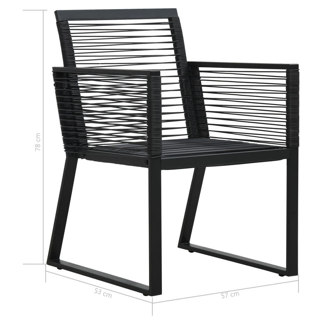 Havestole 2 stk. PVC-rattan sort