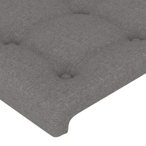 Sengegavl med kanter 103x23x78/88 cm stof mørkegrå