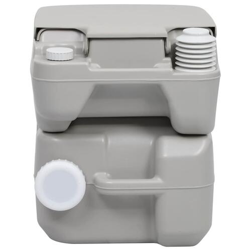 Transportabelt campingtoilet og håndvask med vandbeholder