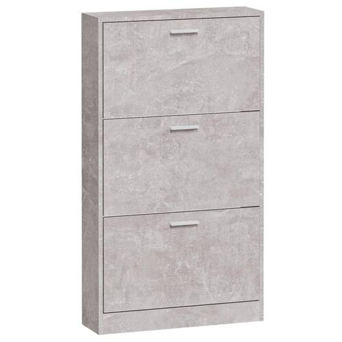 Skoskab 59x17x108 cm konstrueret træ betongrå
