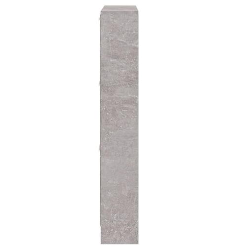 Skoskab 59x17x108 cm konstrueret træ betongrå