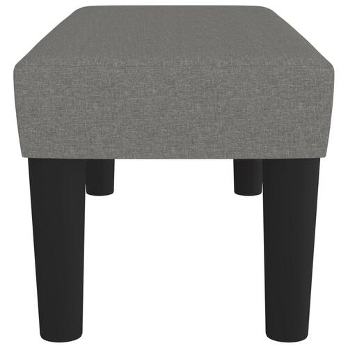 Bænk 70x30x30 cm stof mørkegrå