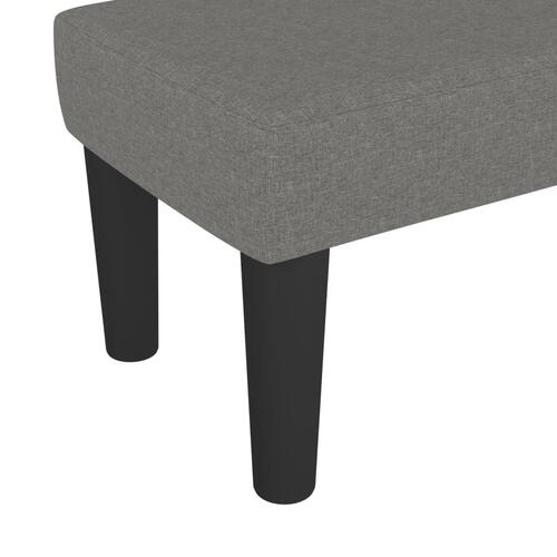 Bænk 70x30x30 cm stof mørkegrå