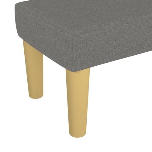 Bænk 70x30x30 cm stof mørkegrå