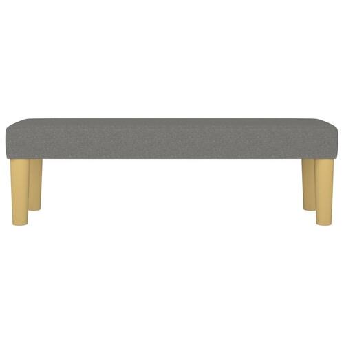 Bænk 100x30x30 cm stof mørkegrå