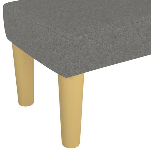 Bænk 100x30x30 cm stof mørkegrå
