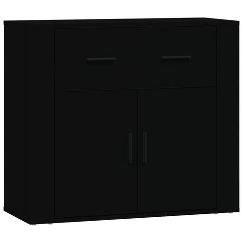 Skænk 80x33x70 cm konstrueret træ sort