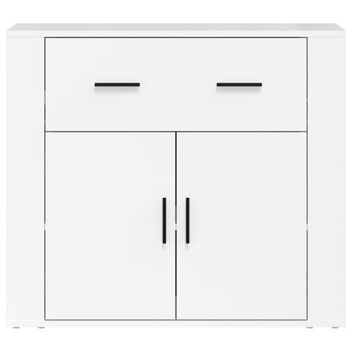Skænk 80x33x70 cm konstrueret træ hvid højglans
