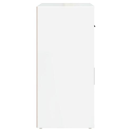 Skænk 80x33x70 cm konstrueret træ hvid højglans