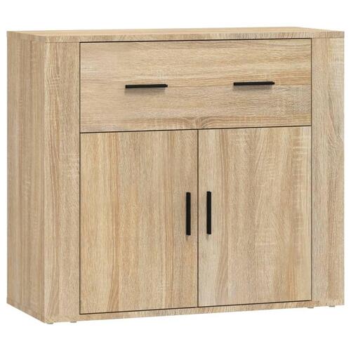 Skænk 80x33x70 cm konstrueret træ sonoma-eg