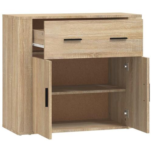 Skænk 80x33x70 cm konstrueret træ sonoma-eg