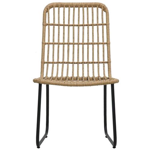 Havestole 2 stk. polyrattan egetræsfarve
