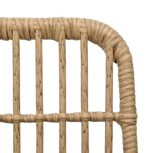 Havestole 2 stk. polyrattan egetræsfarve
