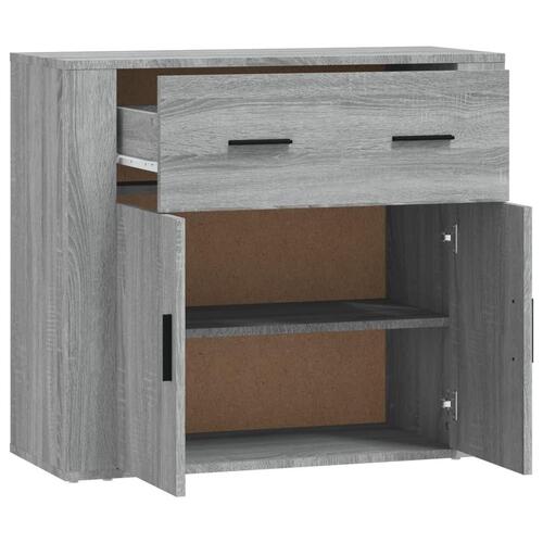 Skænk 80x33x70 cm konstrueret træ grå sonoma-eg