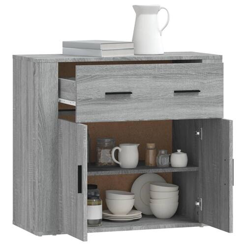 Skænk 80x33x70 cm konstrueret træ grå sonoma-eg
