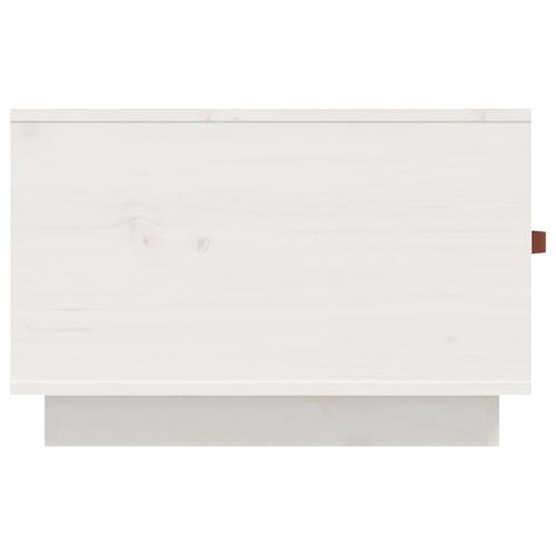 Sofabord 60x53x35 cm massivt fyrretræ hvid
