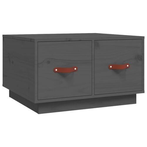 Sofabord 60x53x35 cm massivt fyrretræ grå