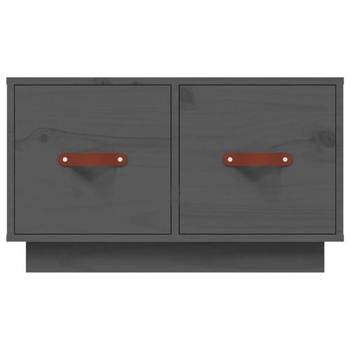 Sofabord 60x53x35 cm massivt fyrretræ grå