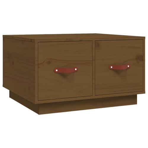Sofabord 60x53x35 cm massivt fyrretræ gyldenbrun