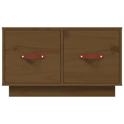 Sofabord 60x53x35 cm massivt fyrretræ gyldenbrun