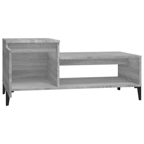 Sofabord 100x50x45 cm konstrueret træ Grå sonoma-eg