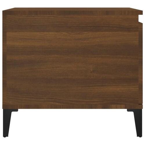 Sofabord 100x50x45 cm konstrueret træ brun egetræsfarve