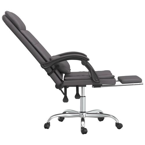 Kontorstol med massagefunktion kunstlæder grå