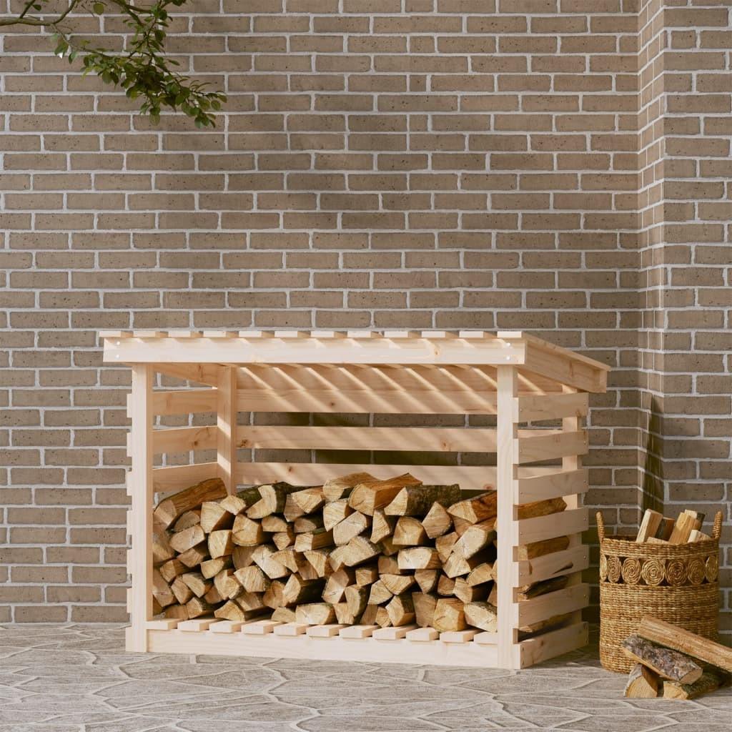 Brændestativ 108x73x79 cm massivt fyrretræ