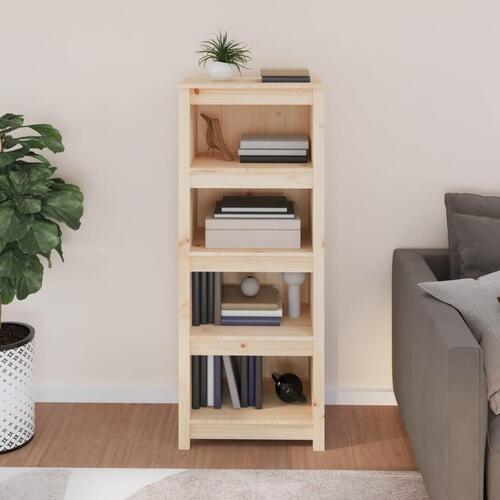 Bogreol 50x35x125,5 cm massivt fyrretræ