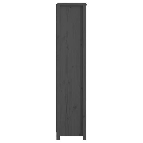 Bogreol 50x35x154 cm massivt fyrretræ grå