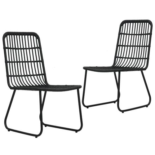Havestole 2 stk. polyrattan sort