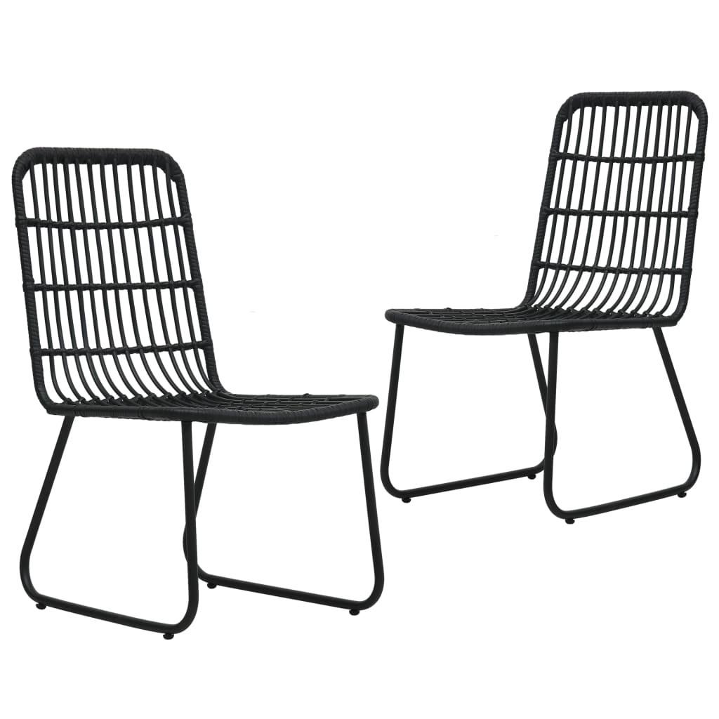 Havestole 2 stk. polyrattan sort