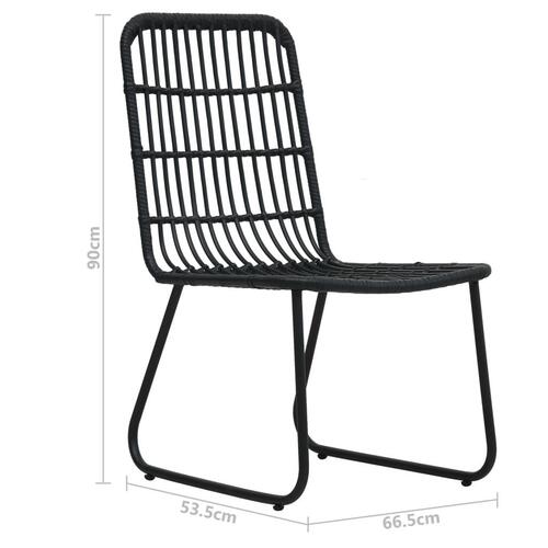 Havestole 2 stk. polyrattan sort