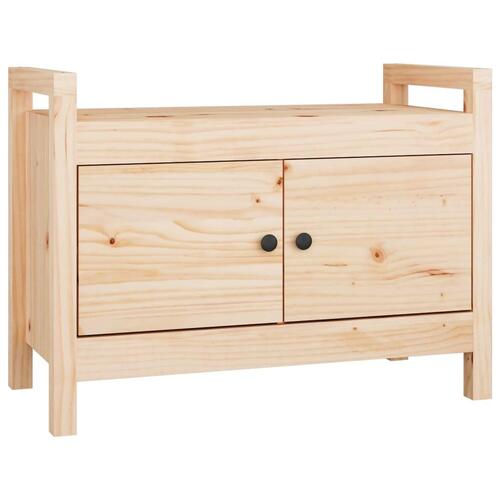 Entrébænk 80x40x60 cm massivt fyrretræ
