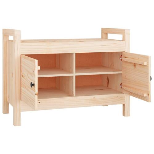 Entrébænk 80x40x60 cm massivt fyrretræ