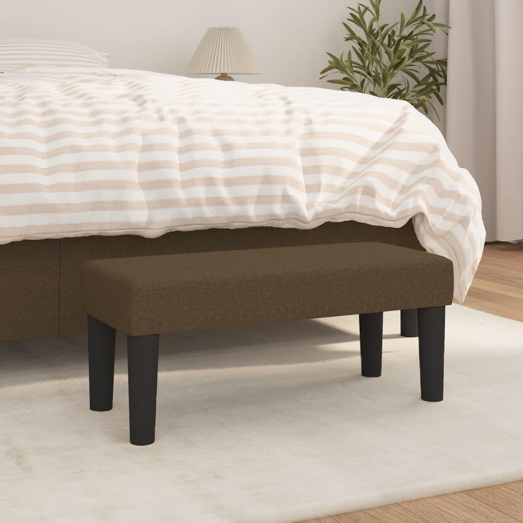 Bænk 70x30x30 cm stof brun